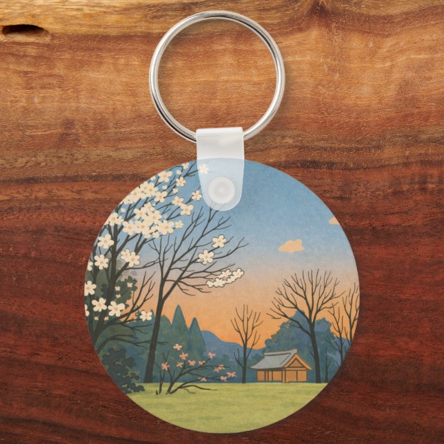 Porte-clés Wa – Japanese Landscapes – Quiet Countryside (Recto)