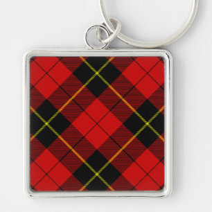 Porte-clés Wallace tartan rouge noir plaid