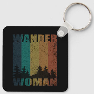 Porte-clés Wander femme randonnée camping vintage