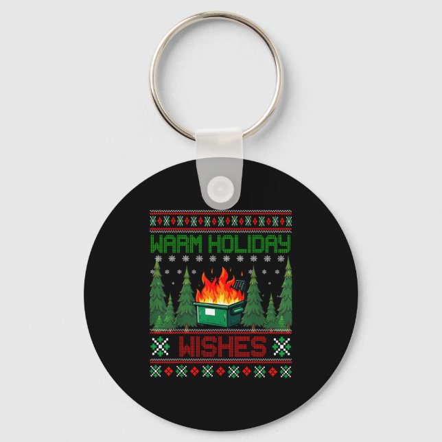 Porte-clés Warm Holiday Wishes Christmas Lights Sweater Dumps (Recto)