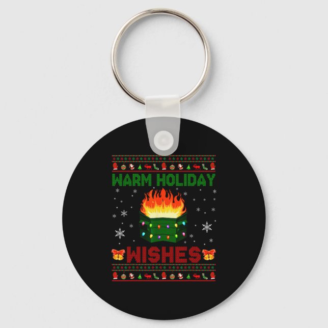 Porte-clés Warm Holiday Wishes Christmas Lights Sweater Dumps (Recto)