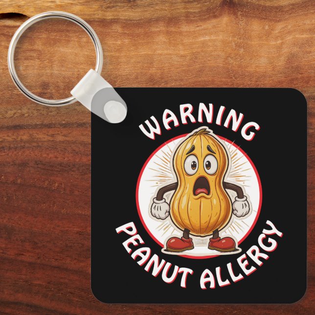 Porte-clés Warning Peanut Allergy Alert   (Recto)