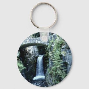 Porte-clés Water fall by bridge waterfall