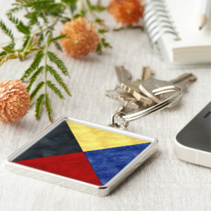 Porte-clés Watercolor Nautical Signal Maritime Flag