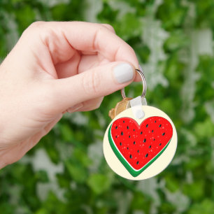 Porte-clés Watermelon Heart Valentine's Day Free Palestine