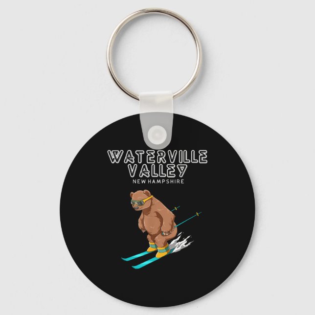Porte-clés Waterville Valley New Hampshire - Funny Ski Grizzl (Recto)