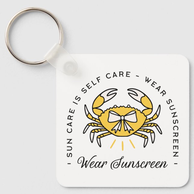 Porte-clés Wear sunscreen apply spf sun protection reminder (Recto)