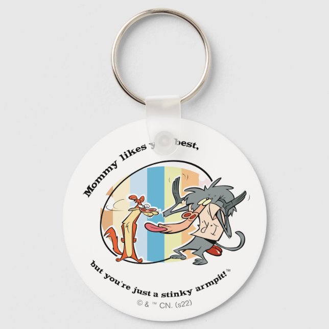 Porte-clés Weasel & Baboon "Maman aime mieux que toi" (Recto)