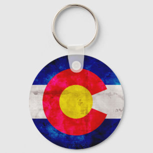 Porte-clés Weathered Vintage Colorado State Flag