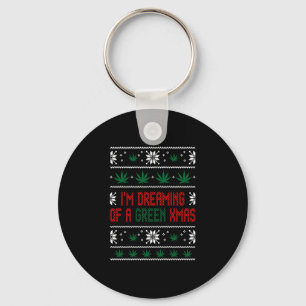 Porte-clés Weed Green Vilain Chandail de Noël