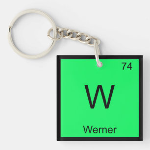 Porte-clés Werner Nom Chimie Élément Tableau Périodique