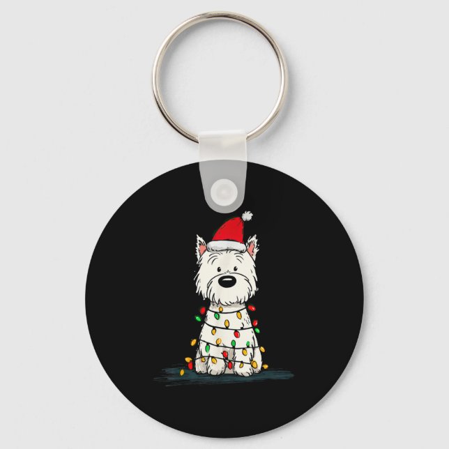 Porte-clés West Highland White Terrier Christmas Graphics Dog (Recto)