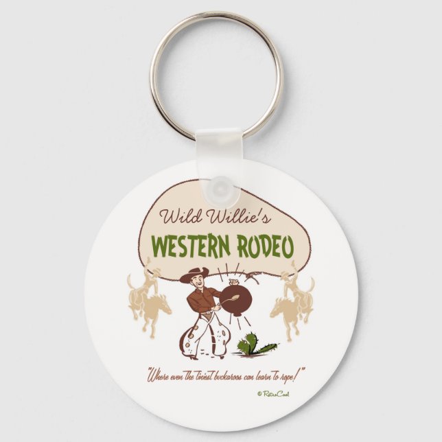 Porte-clés "Western Rodeo" rétro (Recto)