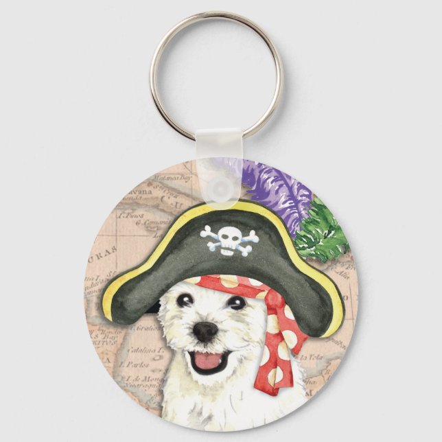 Porte-clés Westie Pirate (Recto)