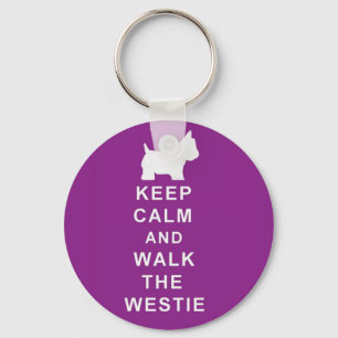 Porte-clés Westie purple keyring birthday christmas present