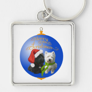 Porte-clés Westie Scottie Christmas Ornament