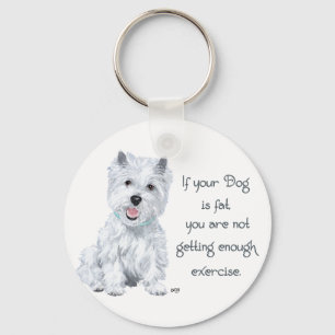 Porte-clés Westie Wisdom - Fat Dog?