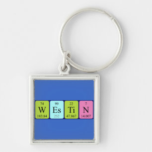 Porte-clés Westin nom de clé de table périodique
