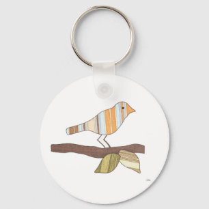 Porte-clés Whimsical Bird Art Porte - clé-Erin Brie Art Porte