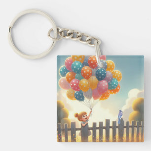 Porte-clés Whimsical/mignon ballon art