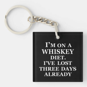 Porte-clés Whiskey cite d'humoristiques paroles d'alcool cade