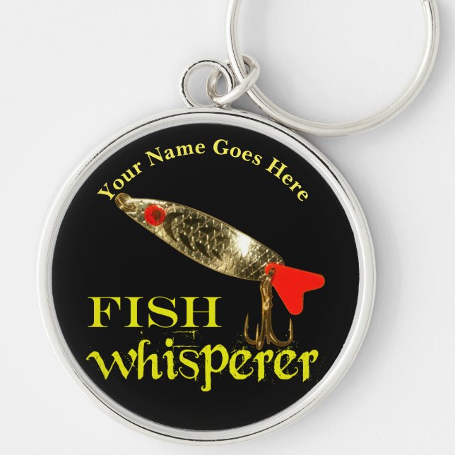 Porte-clés Whisperer de poisson personnalisé (Devant)