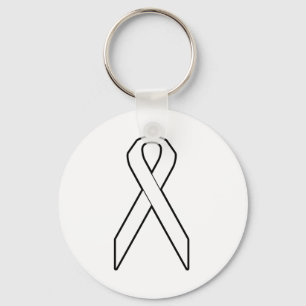 Porte-clés White Awareness Ribbon