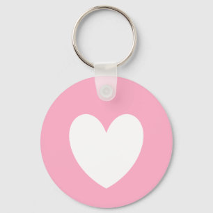 Porte-clés White Heart Keychain