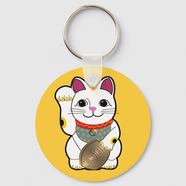 Porte-clés white_maneki (Recto)