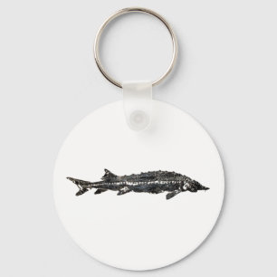 Porte-clés White Sturgeon Gyotaku-40-Item