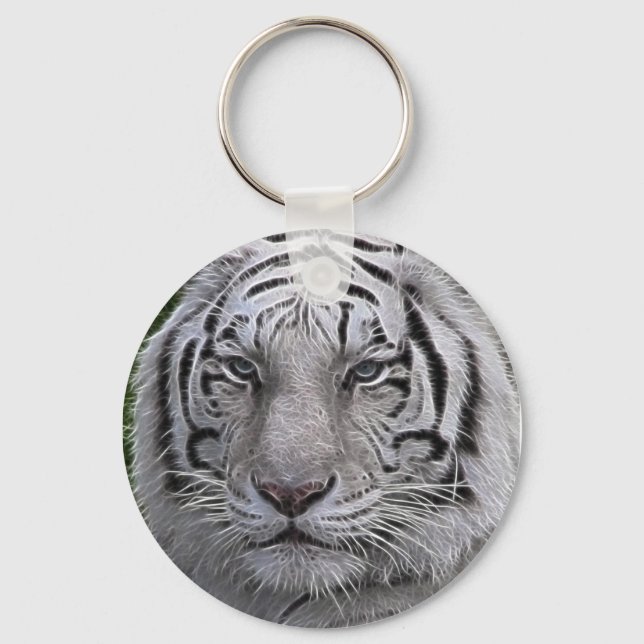 Porte-clés White Tiger Face (Recto)