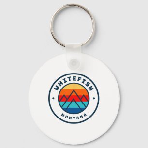 Porte-clés Whitefish Montana Ski Snowboard Famille Ski T