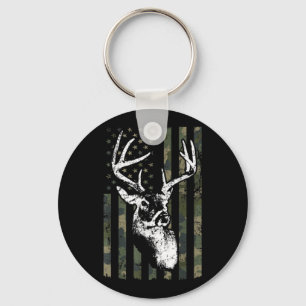 Porte-clés Whitetail Buck Deer Hunting USA Camouflage Amériq