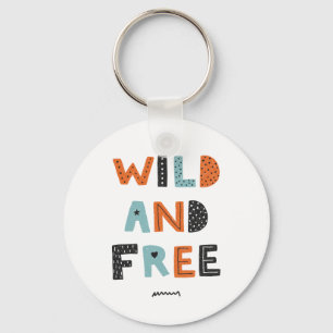 Porte-clés Wild and Free   Doodle Letters