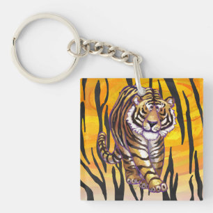 Porte-clés Wild Me Tiger orange et noir