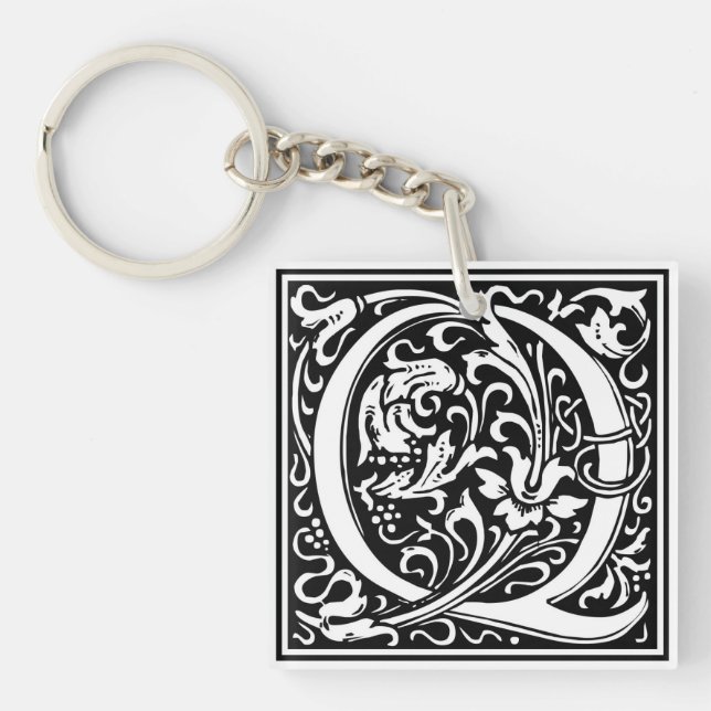 Porte-clés William Morris Alphabet "Q" (Devant)