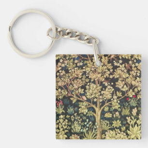 Porte-clés William Morris Arbre De Vie Floral Art Vintage