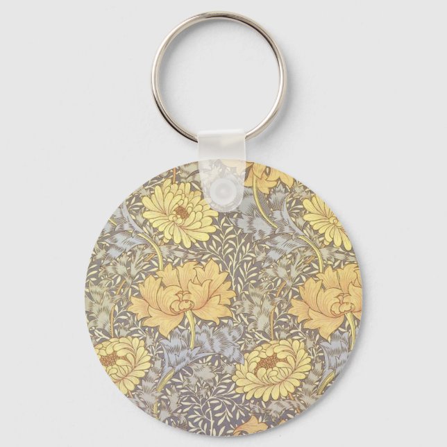 Porte-clés William Morris Chrysanthemum Fleurs maman (Recto)