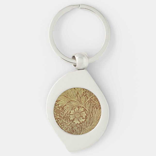 Porte-clés William Morris Marigold Motif de fleurs antiques (Devant)