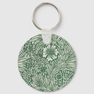 Porte-clés william morris marigold vert floral fleur