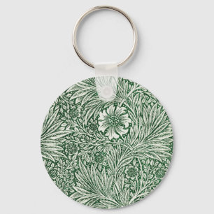 Porte-clés william morris marigold vert floral fleur