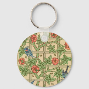 Porte-clés William Morris Trellis Design classique de papier 