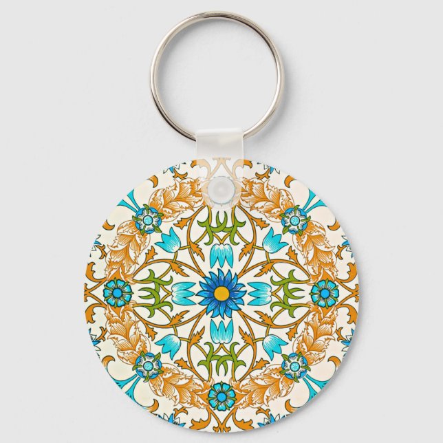 Porte-clés William Morris - Vin, célèbre motif, (Recto)