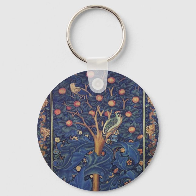 Porte-clés William Morris Woodpecker Tapestry Arts & Artisana (Recto)