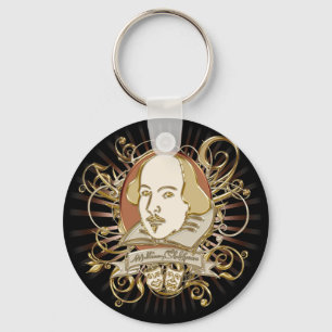 Porte-clés William Shakespeare Crest (Gold)