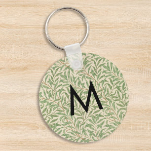 Porte-clés Willow Botanical Feuilles William Morris Monogramm