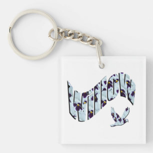 Porte-clés Willow, Nom Dames, Logo Floral,