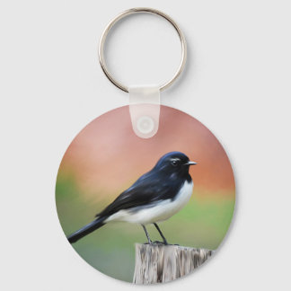 Porte-clés Willy Wagtail - Australian Bird Art