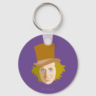 Porte-clés Willy Wonka Stenciled Face Graphic