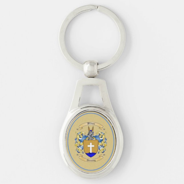 Porte-clés Wilson Family Crest [allemand] (Devant)